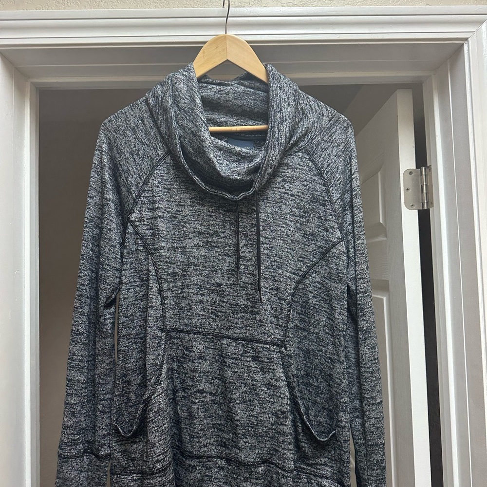 Reebok Gray Cowl Neck Sweater Soft Knit Pullover